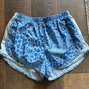 Blue Leopard Print Women's Shorts